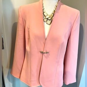 Christina Felix , blush evening jacket/blazer with jewel closure. Size large(42)